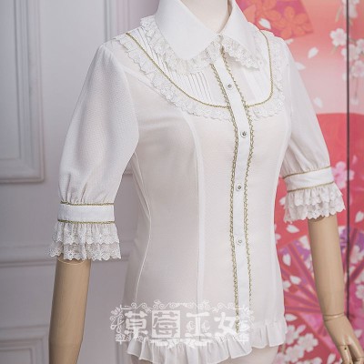 Strawberry Witch Chibor's Fairytale Drama Short Sleeve Blouse